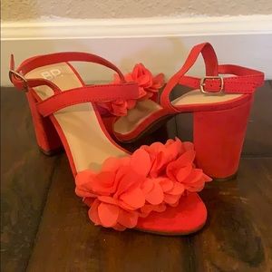 BP Red Strappy Block Heels